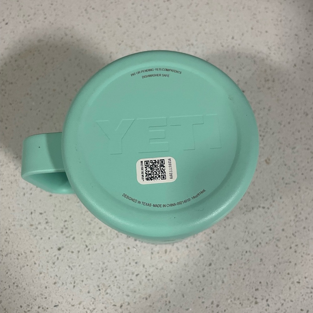 YETI Rambler 14oz Mug, Vacuum Insulated, Stainless Steel with Lid; seafoam green - Picture 3 of 8